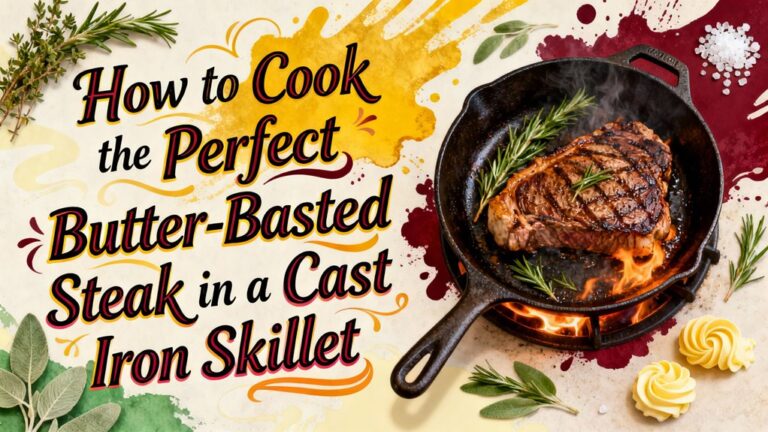 butter basted cast iron steak