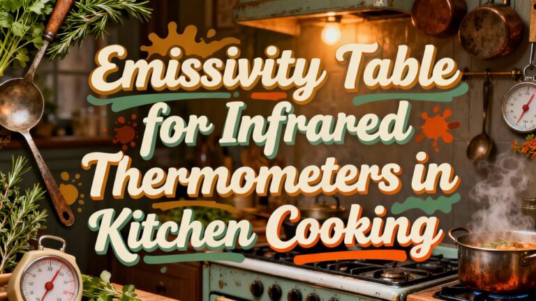 infrared thermometer emissivity values