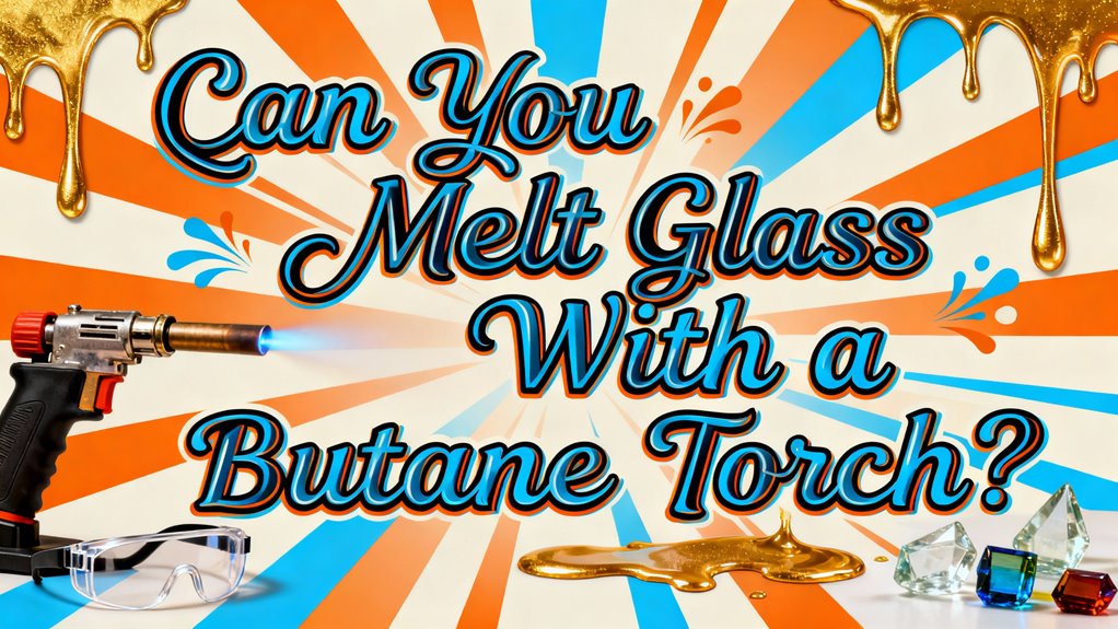 melt glass butane torch
