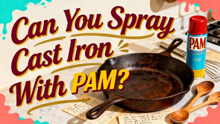 spray pam on cast iron
