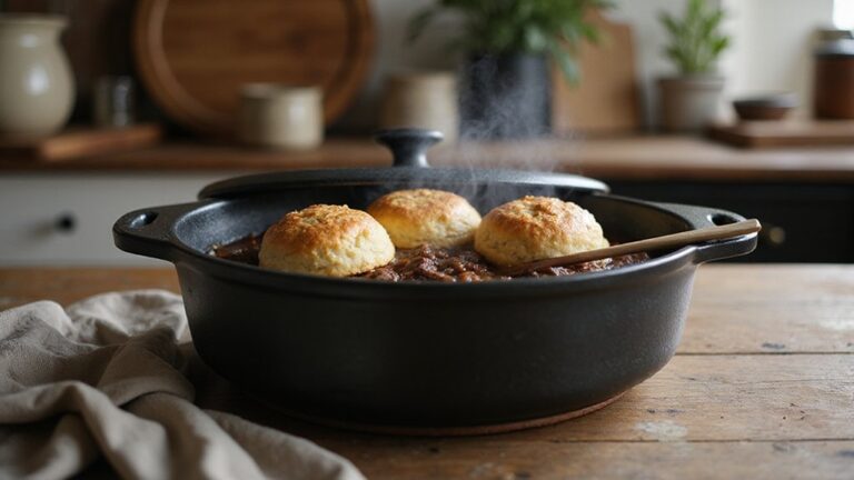 beef stew with biscuits