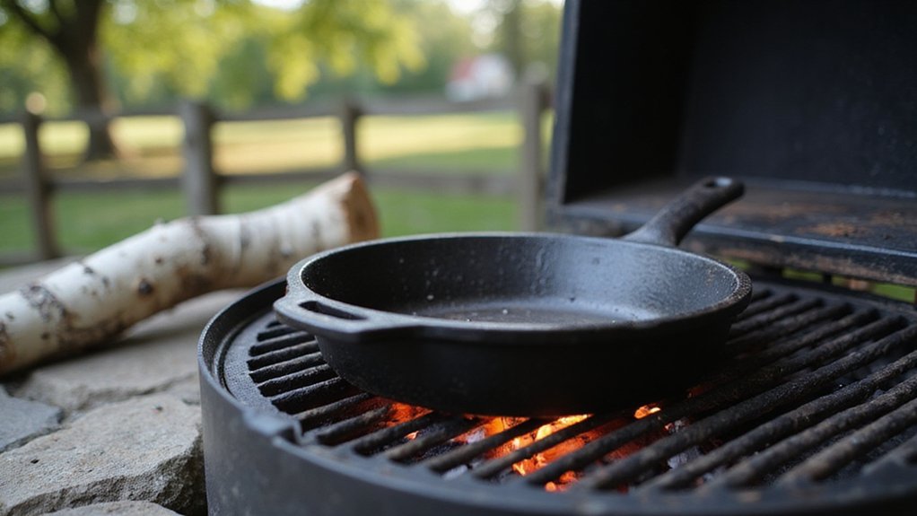 grilling with cast iron