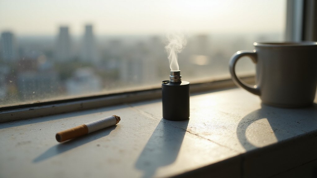 smoking cigarette with torch