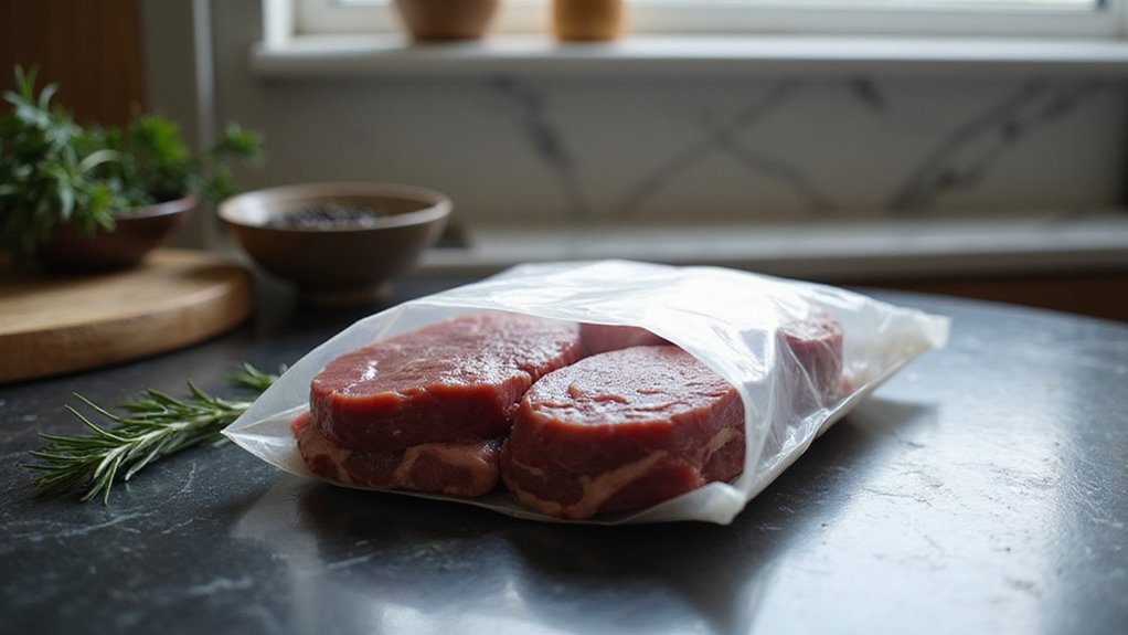 top vacuum sealed meat storage